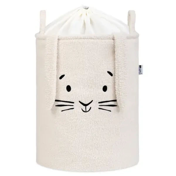 Sipo Premium Bouclé se šňůrkou Rabbit béžová / 43 l / Koš na hračky (SPBB04)
