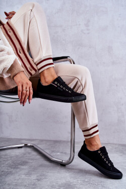 Dámské tenisky z nízkého materiálu Big Star KK274004 Černá 37