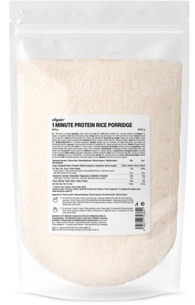 Vilgain Minutová proteinová rýžová kaše – 3× mléčná rýže 800 g