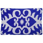 House Doctor Bavlněný povlak na polštář Amici Blue 60 x 40 cm, modrá barva, textil