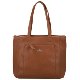 Módní dámská koženková kabelka na rameno Lamia, hnědá