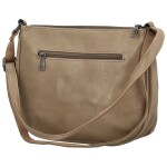 Trendy dámská koženková crossbody kabelka Gertha, béžová
