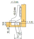 BLUM 71M278E závěs, vložený, Expando, 100° (12007)