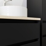 MEREO - Opto koupelnová skříňka vysoká 125 cm, levé otevírání, bílá/dub Riviera CN934L