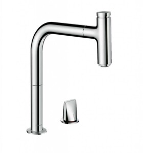 HANSGROHE - M71 Dřezová baterie M7119-H200 s výsuvnou sprškou, 2-otvorová instalace, sBOX, chrom 73804000