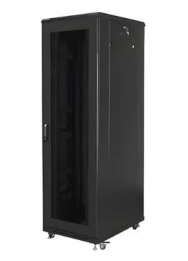 Lanberg Rozvaděč 42U černý / Stojanový rozvaděč / 19" / Šířka 800 mm / Hloubka 800 mm / perforované dveře (FF01-8842-23B)