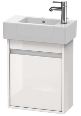 DURAVIT - Ketho Umyvadlová skříňka 55x45x23 cm, 1 dvířka, panty vlevo, lesklá bílá KT6629L2222