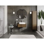 MEXEN/S - Rivel koupelnová skříňka pod umyvadlo 70 cm s deskou, 1 šuplík, reliéf , ořech - 91A20-06023-1-BFC86 91A20-07023-1-BFC86