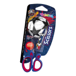 Dětské nůžky potiskem Colorino Football, kulaté, 12,5 cm, asymetrické