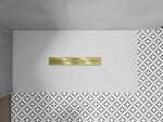 MEXEN/S - Toro obdélníková sprchová vanička SMC 150 x 70, bílá, mřížka zlatá 43107015-G