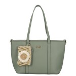 Trendy dámská koženková kabelka na rameno Felicia, zelená