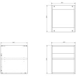 MEXEN - Box-A otevřená skříňka s policí 40, šedá mat 91AX2-0400-470-0-62