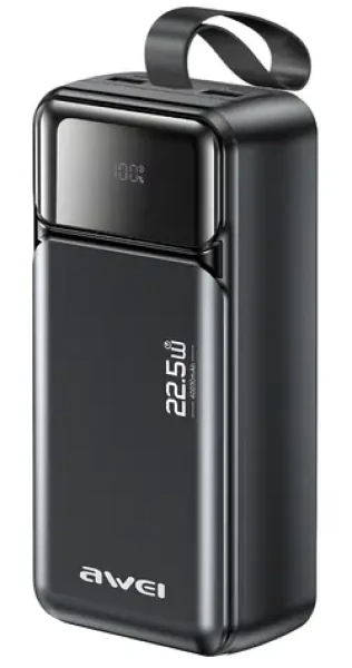 Awei PA-105 černá / Powerbanka / 40000mAh / PD 22,5W / 3x USB-C (PA-105)