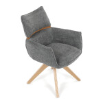 Jídelní židle, šedá, látka, DCH-D1348 GREY2