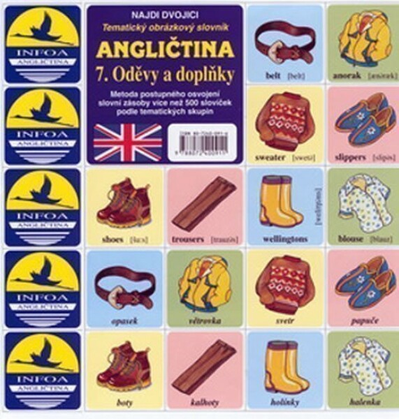 Najdi dvojici Angličtina Oděvy doplňky