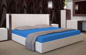 Modré napínací plachty na postele 200 cm