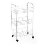 MSV TROLLEY pojízdný regál 3 police chromovaná ocel / 68 cm (3700281102796)