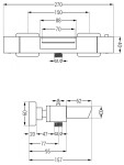 MEXEN/S - Sven sprchový sloup včetně vanové termostatické baterie Cube, chrom 77360262-00