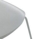 Židle jídelní, šedý plast, čtyřnohá kvová podnož