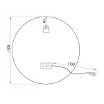 REA - Zrcadlo LED 50cm FFJ50 HOM-02836
