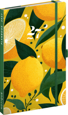 NOTIQUE Diář/notes 2027: Planbook - Citróny, 13 x 21 cm