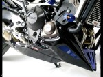 Yamaha MT-09 13-16/FZ-09 13-16/Xsr900 16-21 Klín pod motor - 2 barvy - Matná černá-stříbrná mřížka