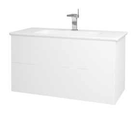 Dřevojas - Koupelnová skříňka VARIANTE SZZ2 100 (umyvadlo Euphoria) - N01 Bílá lesk / M01 Bílá mat 190255