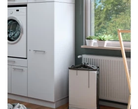 Víceúčelová skříň s policemi Mr. Sauber, 50 cm, bílá