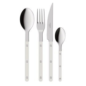 SABRE PARIS 4-dílná sada příborů Bistrot Brillant – White, bílá barva, kov