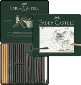 Faber-Castell Faber-Castell, 112978, Pitt Charcoal set, sada uměleckých výtvarných potřeb, 24 ks