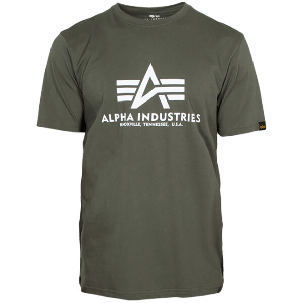 Alpha Industries Tričko Basic T-Shirt olivová tmavá 4XL