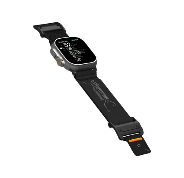 Aulumu A11 Mag Buckle Slim řemínek pro Apple Watch, černá spona, černý pásek (6975941662171)