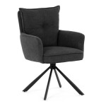 Jídelní židle, šedá, manšestrová látka, HC-X1128 GREY2