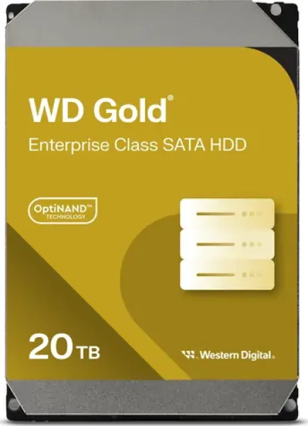 WD Gold 20TB / HDD / 3.5" / SATA 6Gbs / 7200RPM / 512MB cashe (WD202KRYZ)