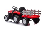 Mamido Dětský elektrický traktor s vlečkou Farm 24V 2x45W červený