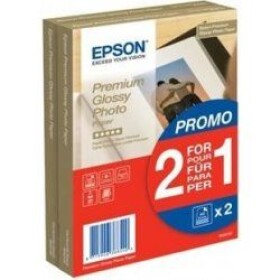 Epson Premium Glossy Photo Paper, foto papír, lesklý, bílý, 10x15cm, 255 g/m2, 2x40 ks, C13S042167,