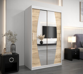 Šatní skříň Abi E0 Barva korpusu: Bílá, Rozměry: 120 cm, Dveře: Dub sonoma