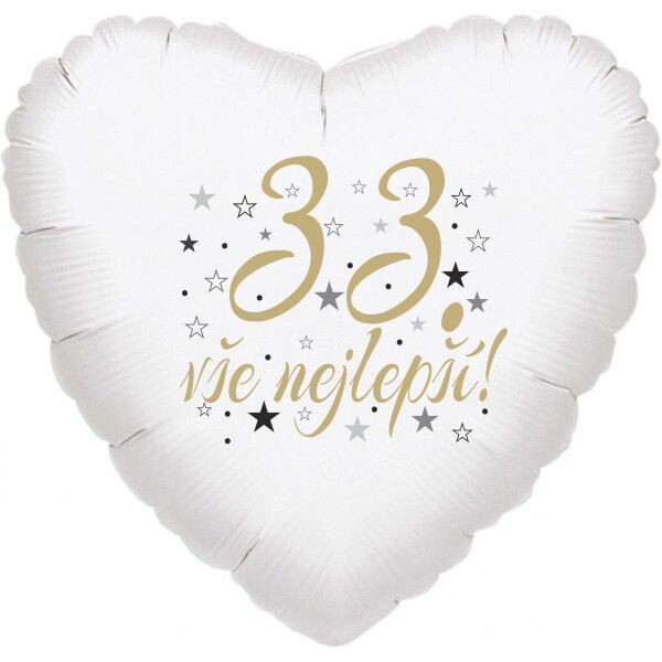 33. narozeniny balónek srdce Balonky.cz 33. narozeniny balónek srdce Balonky.cz