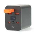 Nedis PBKPD100W25BK černá / Powerbanka / 30000 mAh / PD3.0 100W / 2x USB-A + 2x USB-C (PBKPD100W25BK)