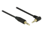 Delock Stereo Jack Cable 3.5 mm 3 pin male male angled 2 m black (83756)