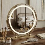 REA - Zrcadlo LED MAKE-UP L.Gold 40 cm HOM-01809