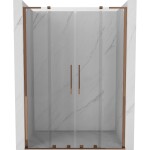 MEXEN/S - Velar L Duo posuvné sprchové dveře 150, transparent, růžové zlato 871-150-003-02-60