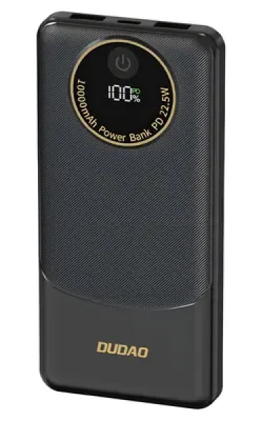 Rozbaleno - Dudao K12 10000mAh černá / Powerbanka / PD 22.5W / USB-A / USB-C / rozbaleno (6977196682621.rozbaleno)