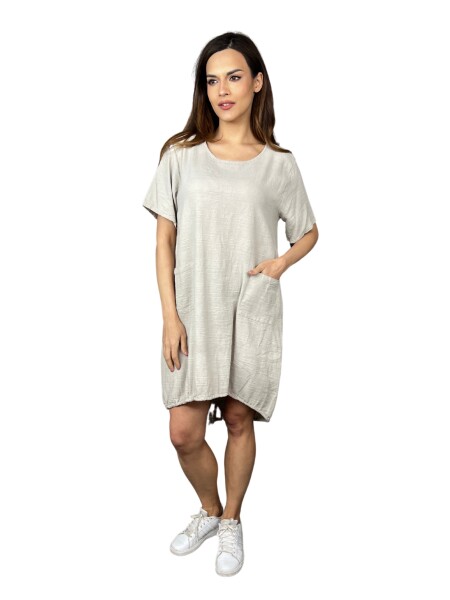 HOSH Šaty Rima Velikost: UNI, Barva: Béžová