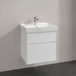 VILLEROY & BOCH - Collaro Umyvadlová skříňka, 55x55x44 cm, 2 zásuvky, Glossy White C00800DH