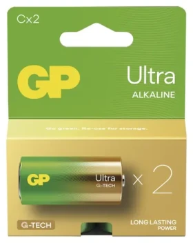 GP Ultra Alkaline C (LR14) / Alkalická baterie / 1,5 V / 2 ks (1013322100)