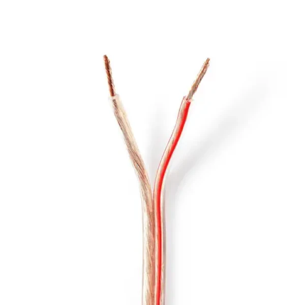 Nedis Repro kabel 2x 2.50 mm2 transparentní / Měď / 100.0 m / Kulatý / PVC (CABR2500TR1000)
