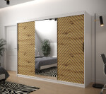 Šatní skříň Abi Jodelka 2 Barva korpusu: Dub artisan, Rozměry: 100 cm, Dveře: Bílá mat