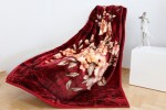 Domtextilu Teplá vínová deka s květinovým motivem Šířka: 160 cm | Délka: 210 cm Šířka: 160 cm | Délka: 210 cm