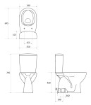 CERSANIT - WC KOMBI 684 ARTECO CO 020 3/5 NEW, SEDÁTKO DUROPLAST, SOFTCLOSE K667-075